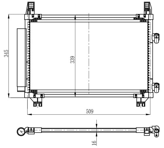 Изображение товара Радиатор кондиционера для автомобилей Toyota Yaris II LUZAR LRAC 1904