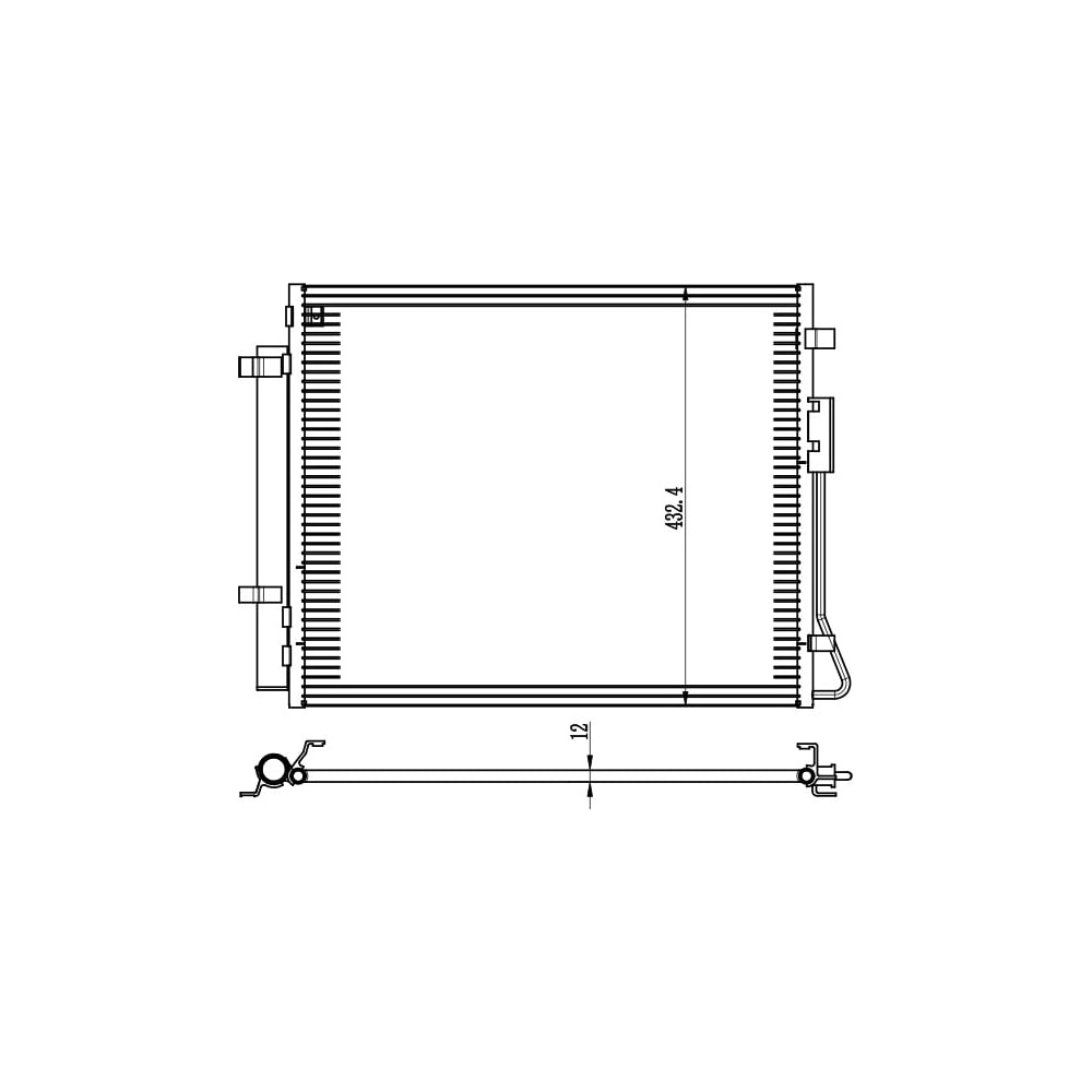 Изображение товара Радиатор кондиционера для Kia Sorento III 2.2D LRAC 0843 алюминий