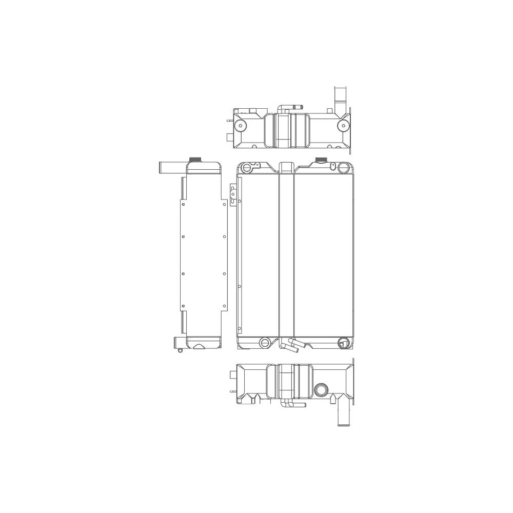 Изображение товара Радиатор охлаждения для экскаватора Komatsu WB93R/S-5E0 и WB97S-5E0 алюминиевый