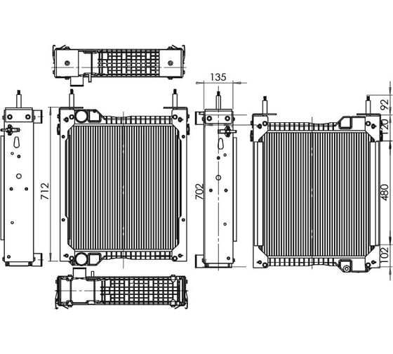 Изображение товара Радиатор охл. для экскаваторов-погрузчиков Volvo BL60/61/70/71 /BL61 Plus/BL71 Plus с дв. D4D LUZAR LRc 3113