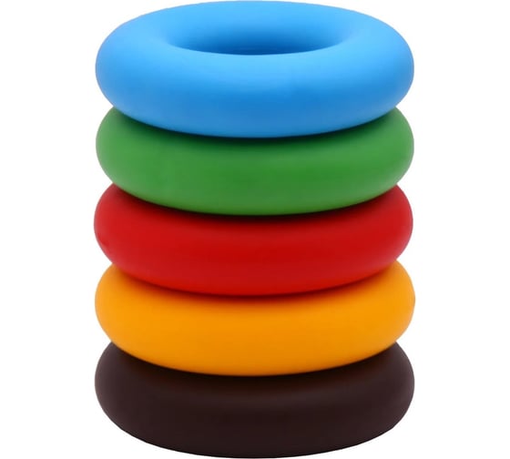 Изображение товара Кистевой эспандер для рук FORTIUS 5 шт, 10 кг, 20 кг, 30 кг, 40 кг, 50 кг H180701-1020304050SETM