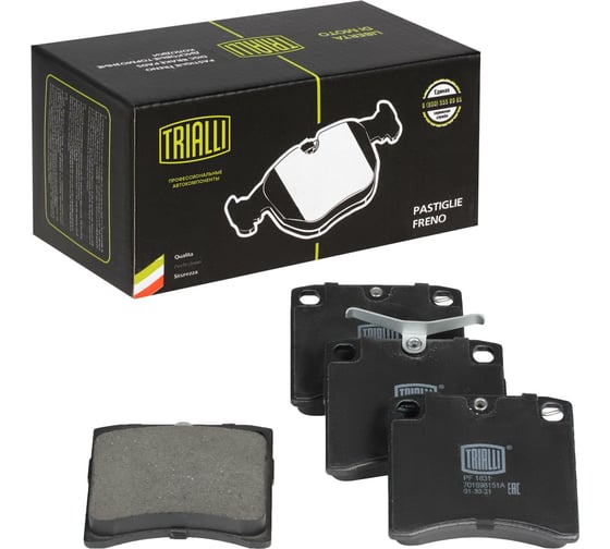 Изображение товара Колодки тормозные дисковые передние для автомобилей VW Transporter T4 91.5 мм без датчика TRIALLI PF 1831