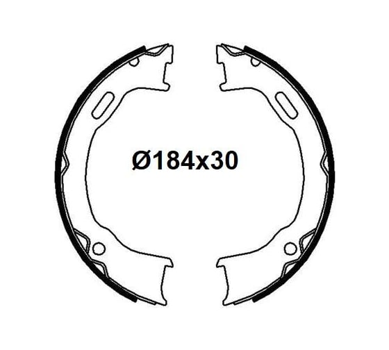 Изображение товара Колодки тормозные для автомобилей Jeep Grand Cherokee барабанные стояночного тормоза 184x30 TRIALLI GF 4629