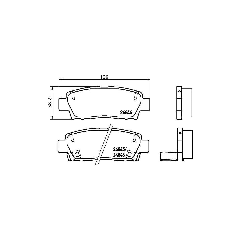 Изображение товара Колодки тормозные для автомобилей Toyota Mark II/Chaser/Cresta X90 дисковые задние для тормозной системы Sumitomo TRIALLI PF 4102