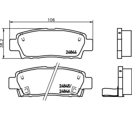 Изображение товара Колодки тормозные для автомобилей Toyota Mark II/Chaser/Cresta X90 дисковые задние для тормозной системы Sumitomo TRIALLI PF 4102