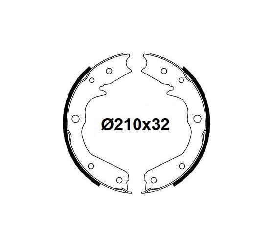 Изображение товара Колодки тормозные для автомобилей Opel Frontera A / Frontera B барабанные стояночного тормоза 210x32 TRIALLI GF 4611