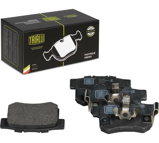 Изображение товара Колодки тормозные для автомобилей Honda Accord / CR-V / FR-V дисковые задние для тормозной системы Akebono TRIALLI PF 4034