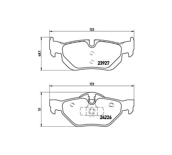 Изображение товара Колодки тормозные для автомобилей BMW 1 / 3 / X1 дисковые задние TRIALLI PF 4014