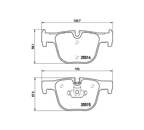 Изображение товара Колодки тормозные дисковые задние для автомобилей BMW 3 / 4 т/с Ate TRIALLI PF 4204
