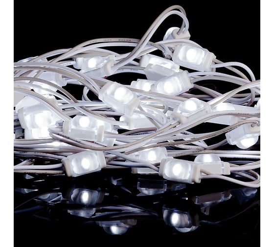 Изображение товара Светодиодный модуль MAKSILED 0.24Вт, 12В, IP67, SMD2835 1LED, 33лм, холодный белый, 50 шт./упаковка ML-M1SNE-OL-2835-CW-LP