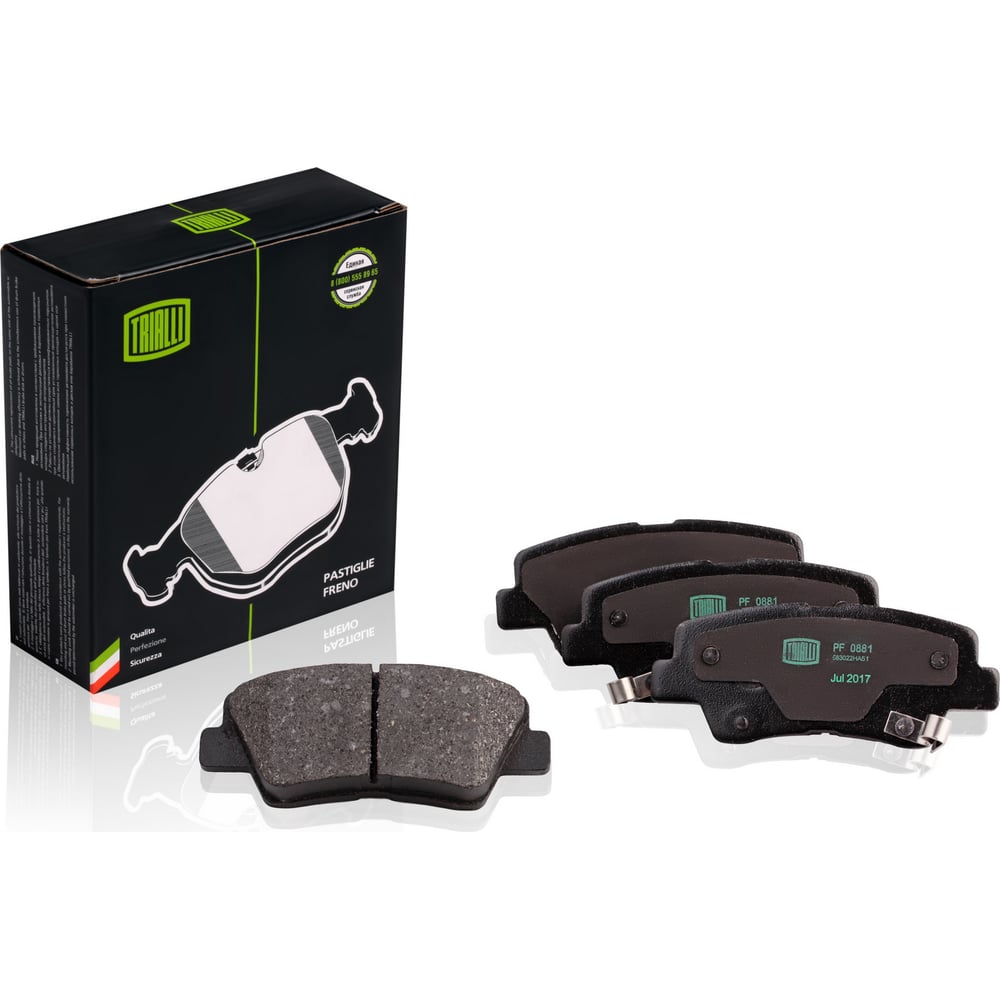 Изображение товара Колодки тормозные задние TRIALLI для Hyundai Solaris и Kia Rio