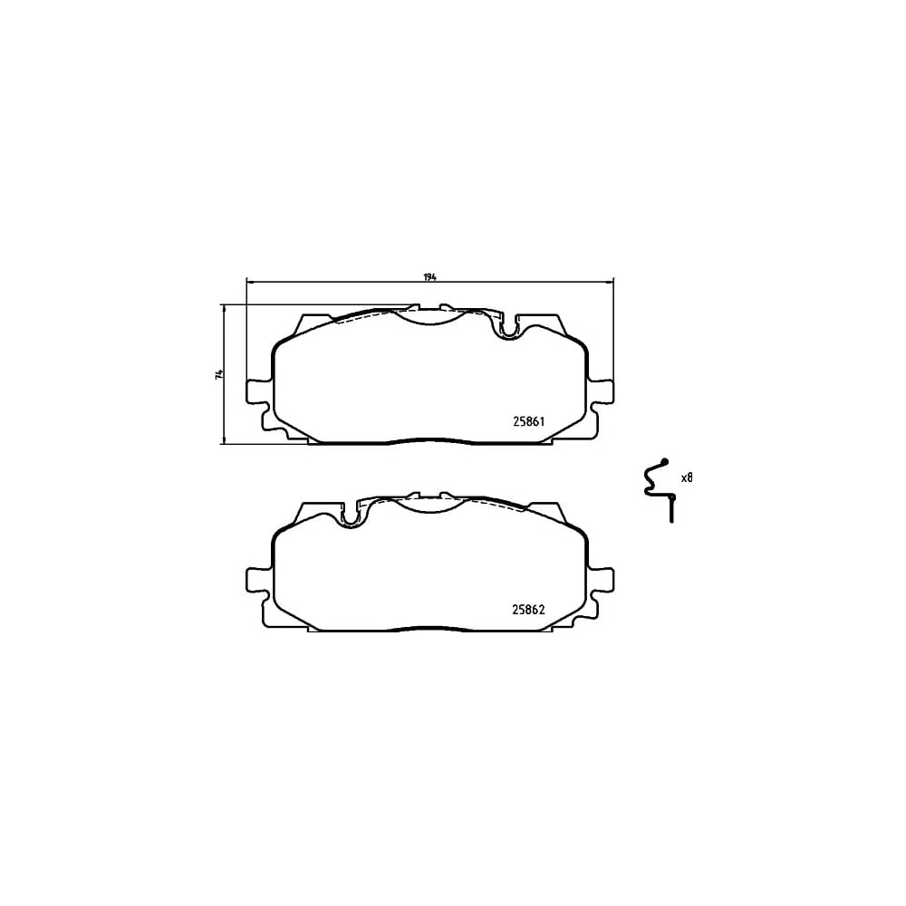 Изображение товара Передние тормозные дисковые колодки для Audi A4 A5 A6 A7 Akebono TRIALLI PF 4473