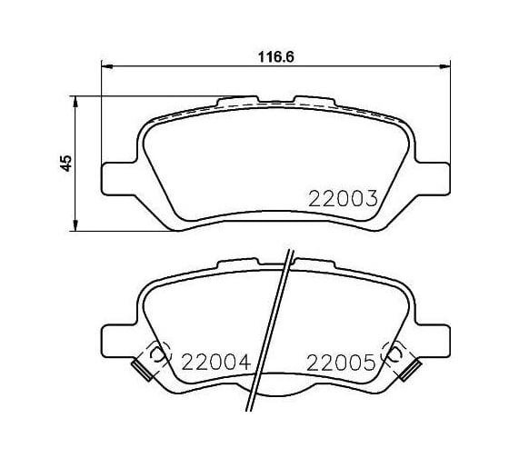 Изображение товара Колодки тормозные дисковые задние для автомобилей Toyota Venza TRIALLI PF 4118