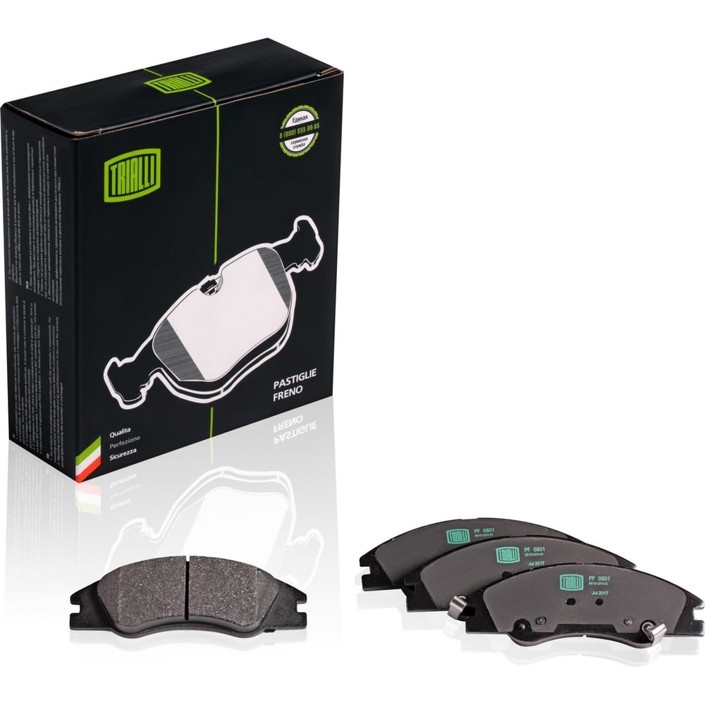 Изображение товара Передние тормозные дисковые колодки TRIALLI PF 0801 для Kia Spectra