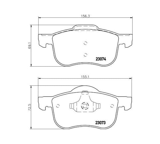 Изображение товара Колодки тормозные дисковые передние для автомобилей Volvo S60 /S80 /XC70 TRIALLI PF 4369