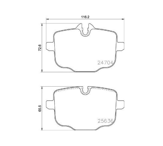 Изображение товара Колодки тормозные дисковые задние для автомобилей BMW 5 / X3 / X5 TRIALLI PF 4240