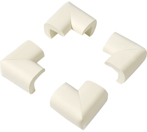 Изображение товара Мягкие защитные накладки на углы для детей Halsa 34x11x50 мм, 4 шт. HLS-S-106W