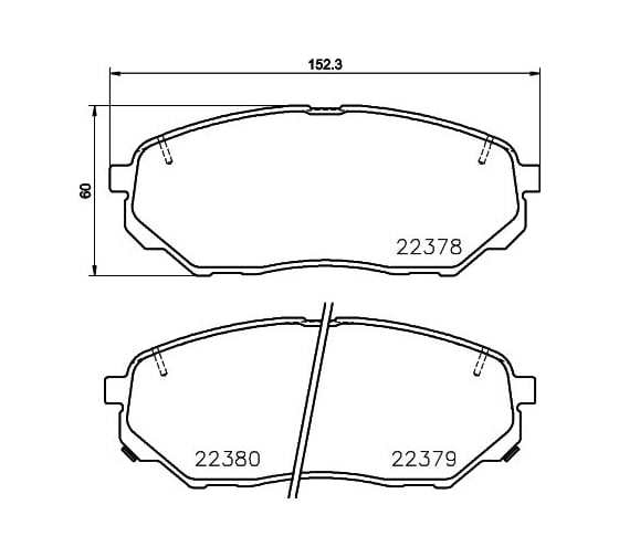 Изображение товара Колодки тормозные дисковые передние для автомобилей Hyundai Santa Fe / Kia Sorento с колёсными дисками R17 TRIALLI PF 0877