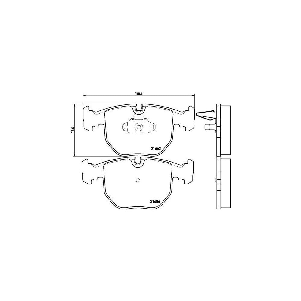 Изображение товара Передние дисковые тормозные колодки TRIALLI PF 4175 для BMW 5 E39 X5 E53