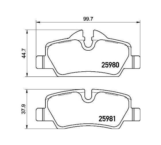 Изображение товара Колодки тормозные дисковые задние для автомобилей Mini Cooper S/D/SD TRIALLI PF 4301