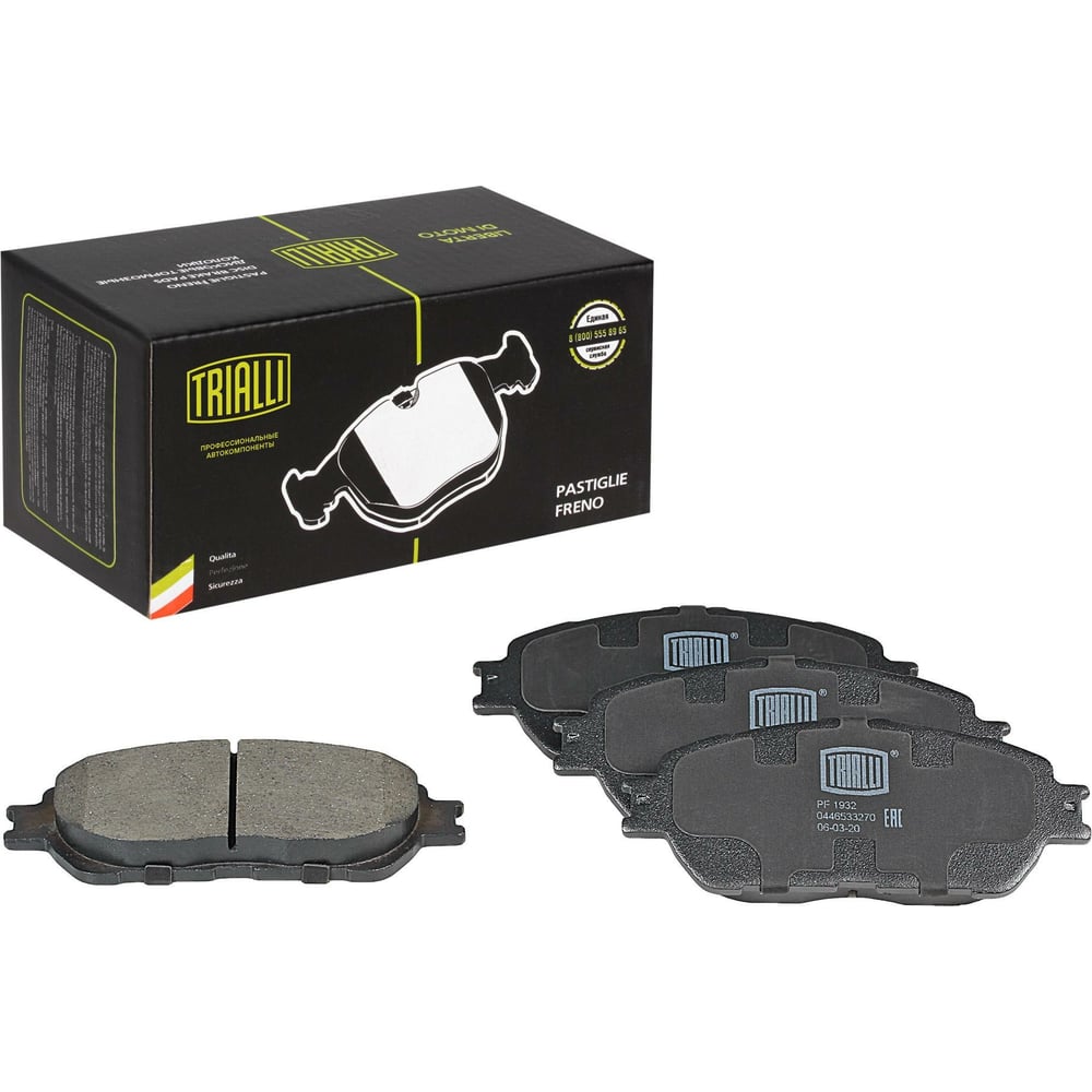 Изображение товара Передние тормозные дисковые колодки TRIALLI PF 1932 для Toyota Camry и Lexus ES