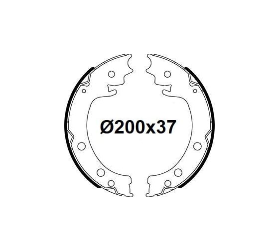 Изображение товара Колодки тормозные для автомобилей Suzuki Grand Vitara III барабанные стояночного тормоза 200x37 TRIALLI GF 4650