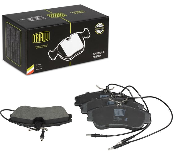Изображение товара Колодки тормозные для автомобилей Peugeot Partner / Citroen Berlingo дисковые передние с четырьмя датчиками TRIALLI PF 4196