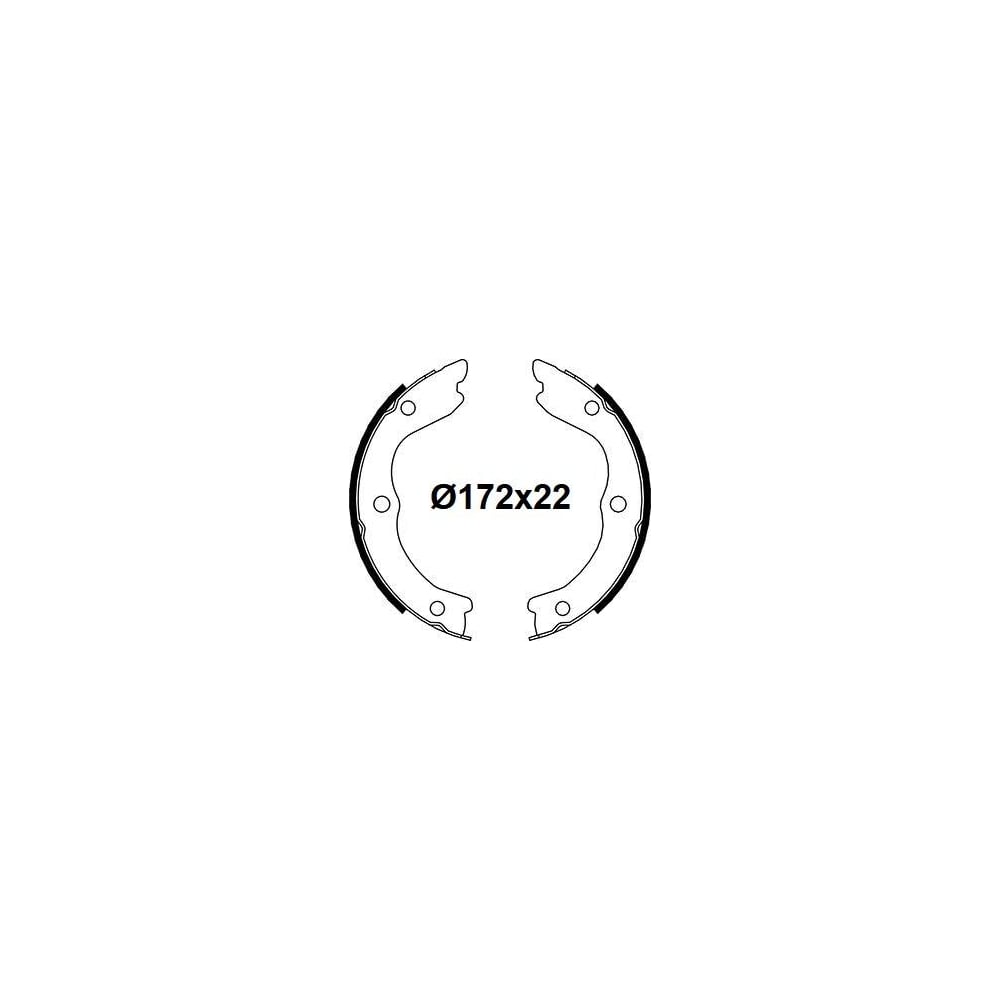 Изображение товара Колодки тормозные барабанные задние Nissan X-Trail T30 TRIALLI GF 4616 172x22