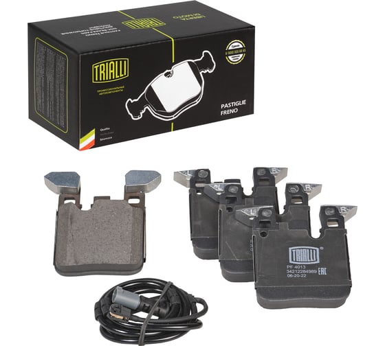 Изображение товара Колодки тормозные для автомобилей BMW 1 / 3 дисковые задние в комплекте с датчиком износа TRIALLI PF 4013