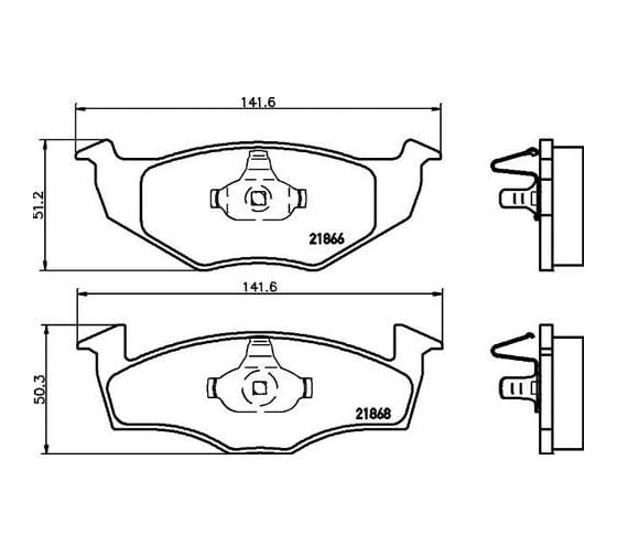 Изображение товара Колодки тормозные для автомобилей Skoda Fabia дисковые передние для тормозной системы Akebono TRIALLI PF 4375