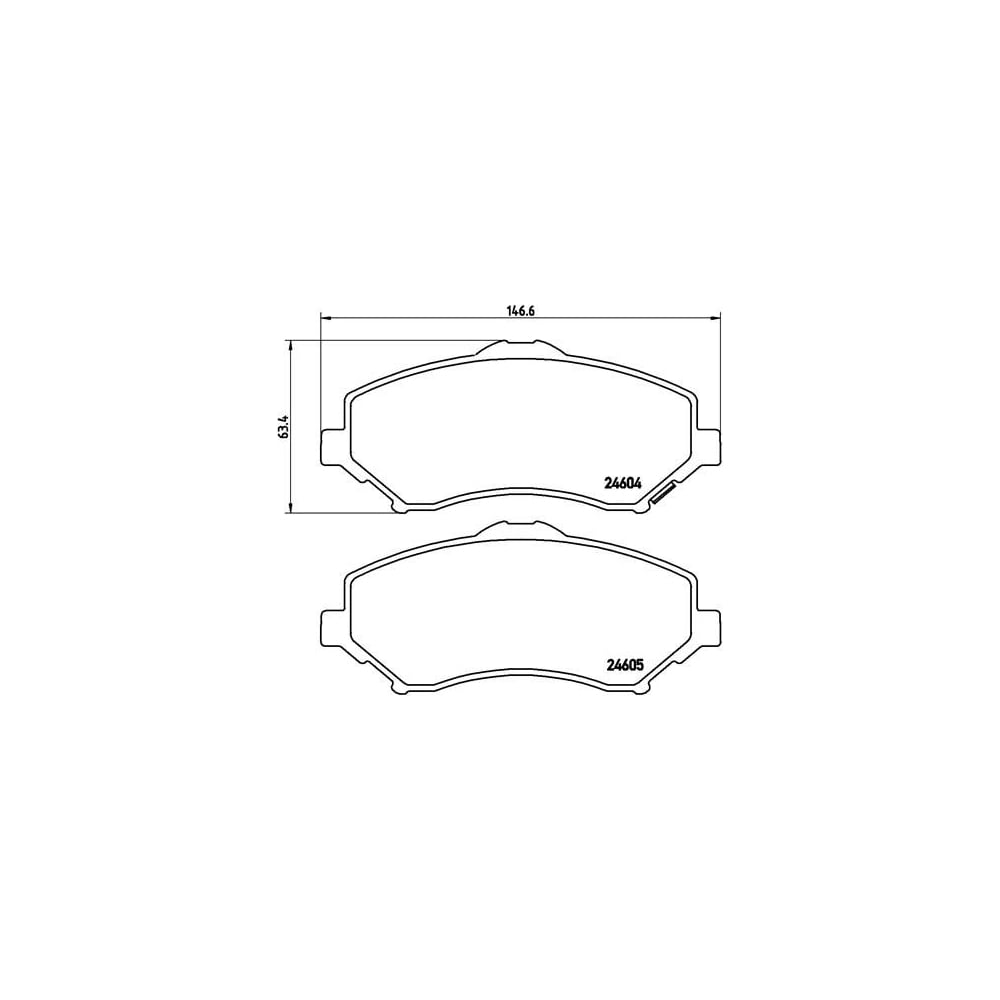 Изображение товара Колодки тормозные дисковые передние для Jeep Wrangler и Chrysler Voyager TRIALLI PF 4243
