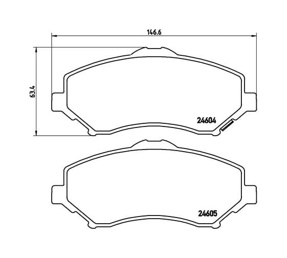 Изображение товара Колодки тормозные дисковые передние для автомобилей Jeep Wrangler / Chrysler Voyager TRIALLI PF 4243