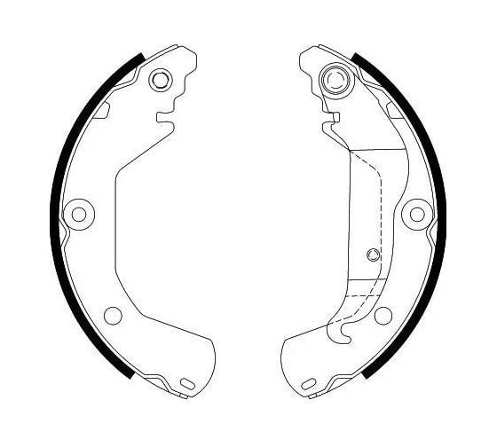 Изображение товара Колодки тормозные для автомобилей Chevrolet Aveo T300 барабанные 230x41 R15 TRIALLI GF 4542