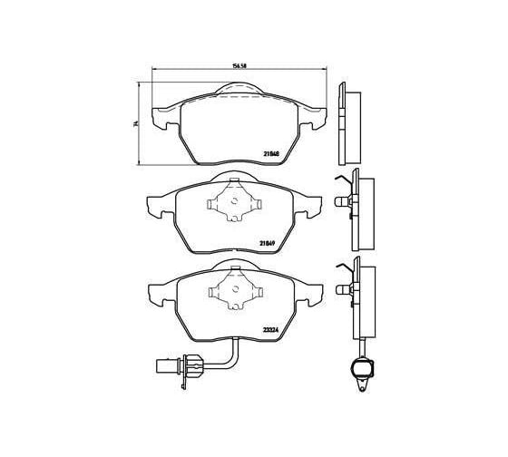 Изображение товара Колодки тормозные для автомобилей VW Sharan / Ford Galaxy дисковые передние TRIALLI PF 4207