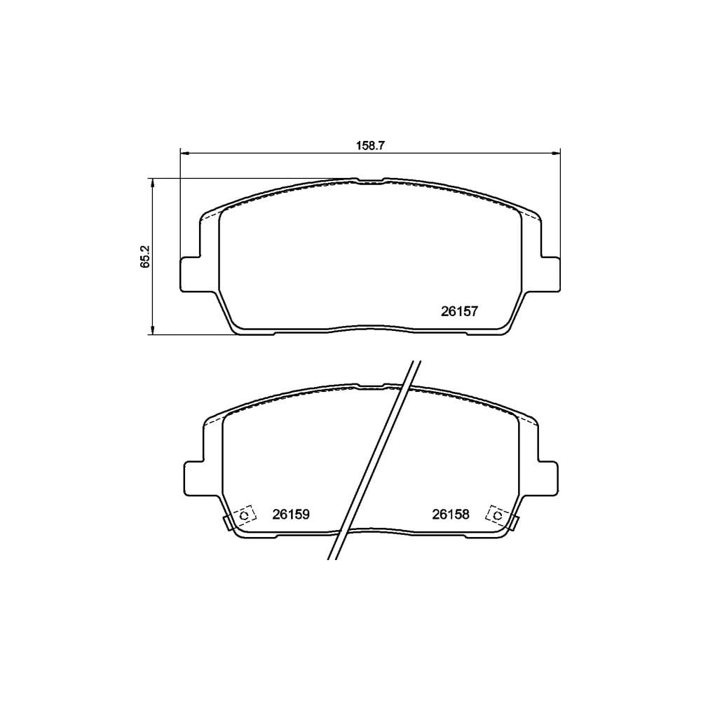 Колодки тормозные дисковые передние для автомобилей Hyundai Santa Fe / Kia Sorento с колёсными дисками R18 TRIALLI PF 0878