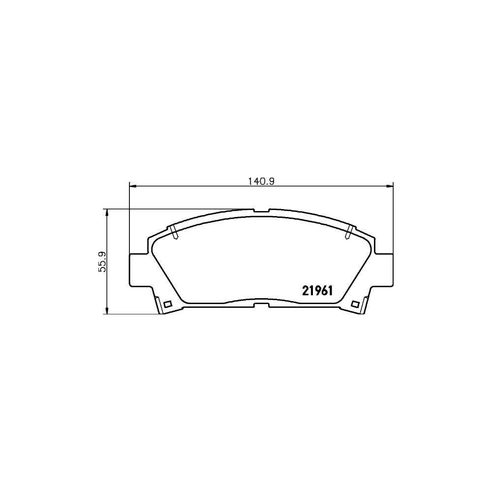 Изображение товара Колодки тормозные дисковые передние для Toyota Avensis TRIALLI PF 4353
