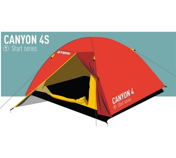 Изображение товара Туристическая палатка ATEMI CANYON 4S 00-00008379