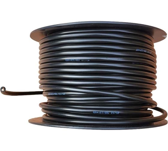 Изображение товара Стандартный многожильный кабель BERNER 50 м, 1,5 мм2, 2-жильный черный белый 329398