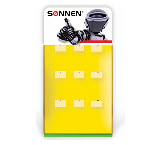Изображение товара Настольный дисплей для размещения товара SONNEN 65x35x21 см, 9 крючков, металл 504996