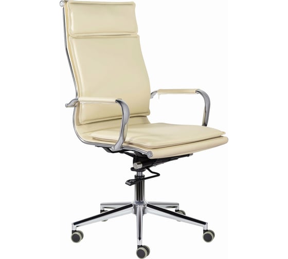 Изображение товара Офисное кресло BRABIX PREMIUM Kayman EX-532, экокожа, хром, бежевое S-0428 532544