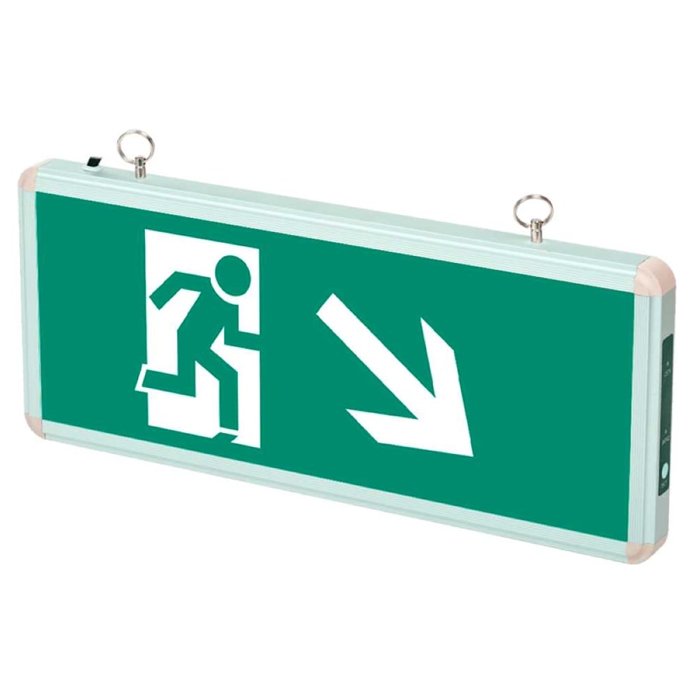 Изображение товара Наклейка S4 для аварийного светильника ДСА-503 328х119 стрелка направо вниз