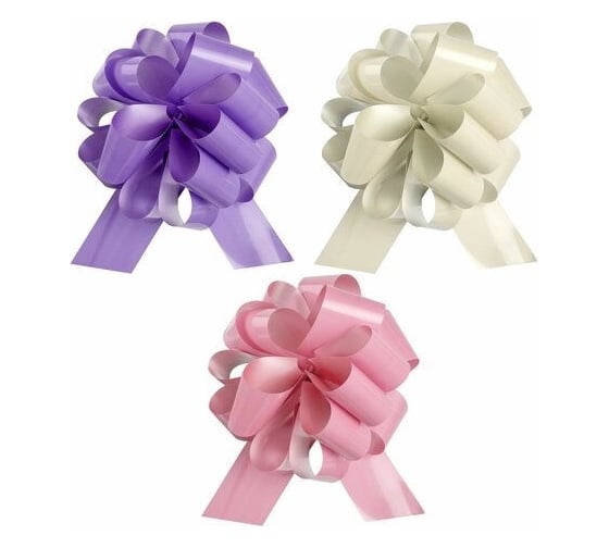 Изображение товара Бант-шар для подарка Золотая сказка d 15 см, набор 3 шт, глянец, цвета розовый, фиолетовый, бежевый 591833