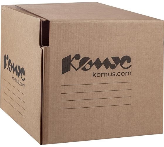 Изображение товара Архивный короб Комус гофрокартон, на липучке, 327x297x309 мм, бурый, до 3000 листов 1547372