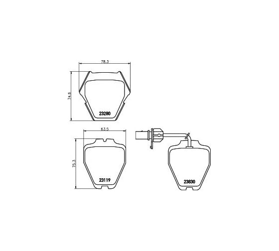 Изображение товара Колодки тормозные дисковые передние для автомобилей Audi A6 / Allroad с тормозной системой TRW TRIALLI PF 4169
