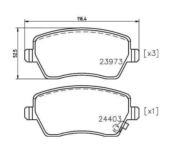 Изображение товара Колодки тормозные для автомобилей Suzuki Swift / Splash дисковые передние TRIALLI PF 4387
