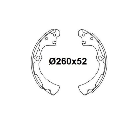 Изображение товара Колодки тормозные для автомобилей Nissan Pathfinder R50 /Terrano /Vanette C22 /Pickup барабанные TRIALLI GF 4572