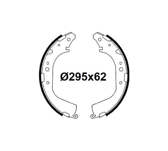 Изображение товара Колодки тормозные для автомобилей Nissan Patrol /Toyota LC барабанные TRIALLI GF 4564