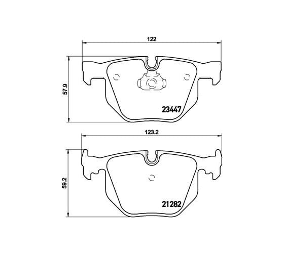 Изображение товара Колодки тормозные дисковые задние для автомобилей BMW 7 TRIALLI PF 4008