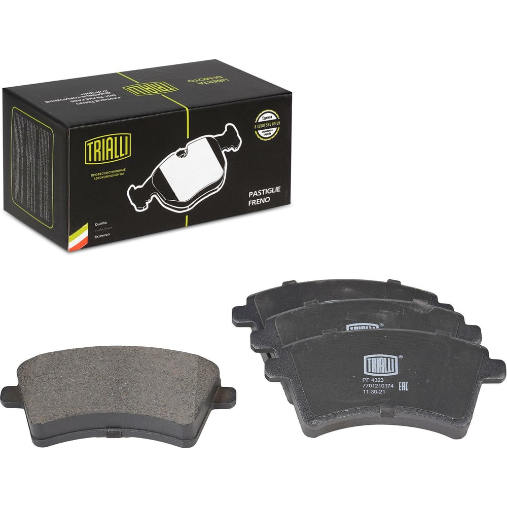 Изображение товара Беспасбестовые колодки тормозные дисковые передние для Renault Kangoo II Bosch TRIALLI PF 4323