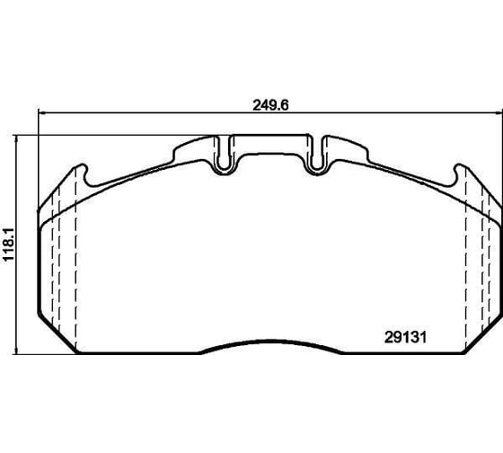 Изображение товара Колодки тормозные дисковые для автомобилей Neoplan, ПАЗ, MAN, DAF, Renault, Iveco с монтажным комплектом TRIALLI PFT 29131